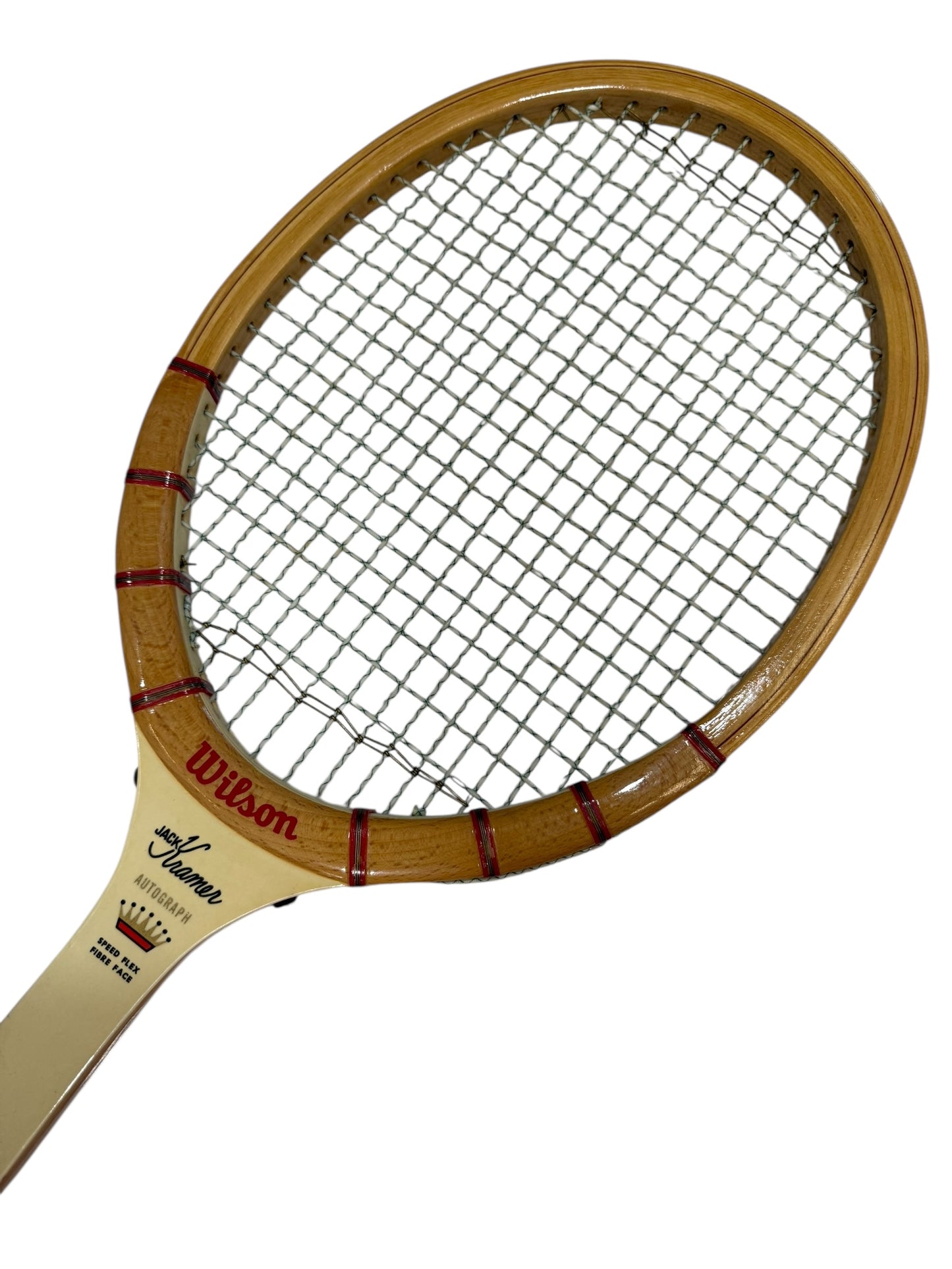 Vintage Wilson Jack Kramer Autograph “Strata-Bow” Tennis Racquet– Speed Flex Fibre Face (Made in USA, 4 ⅝ Grip)