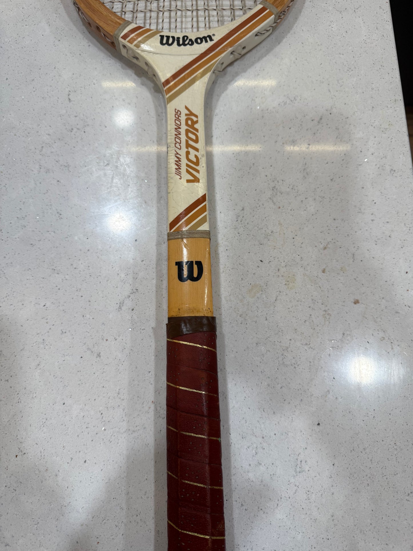 Wilson Jimmy Connors Victory Wood Tennis Racquet– Vintage 1970s Collectible