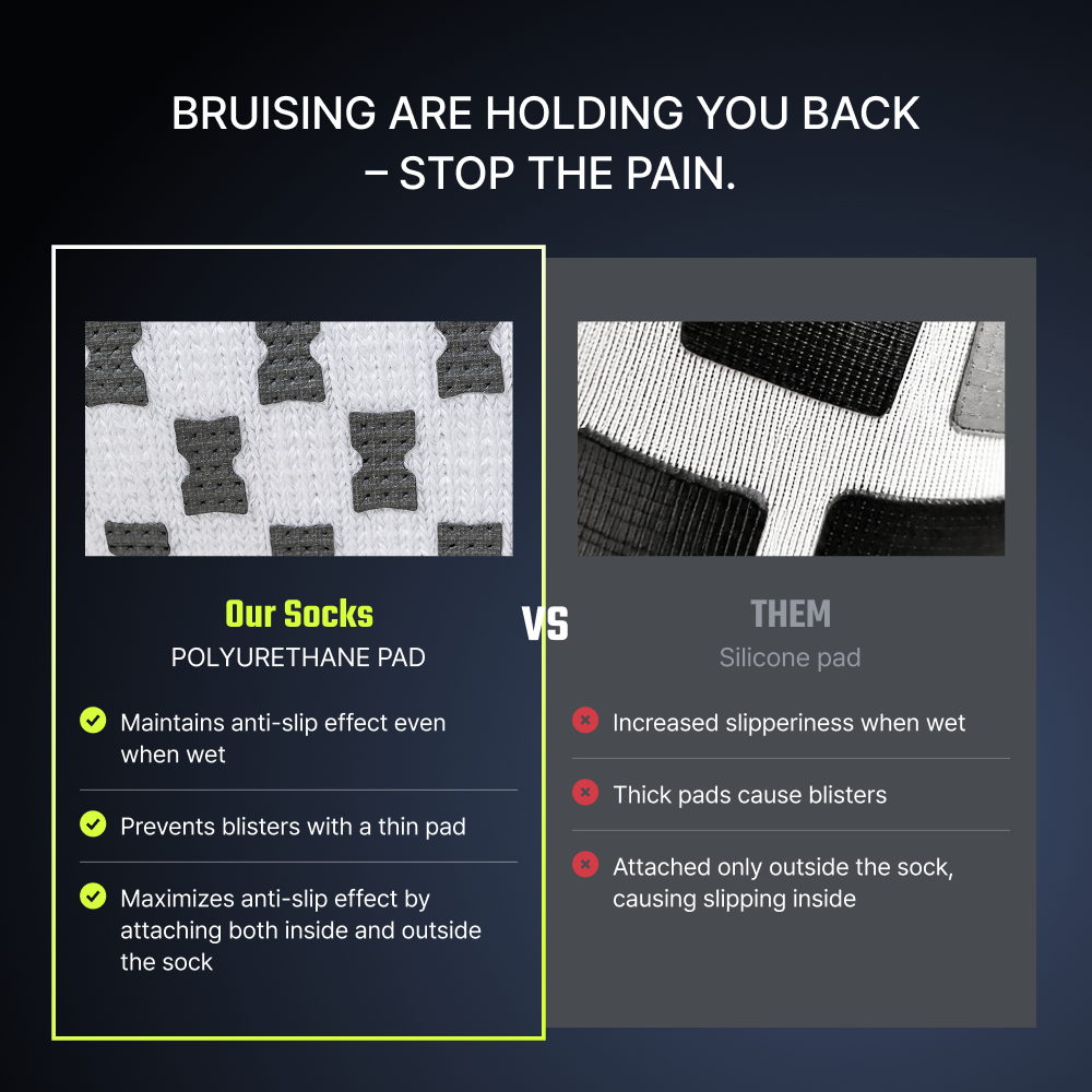 Youth/XS Anti-Slip Tennis Socks - 1 Pair