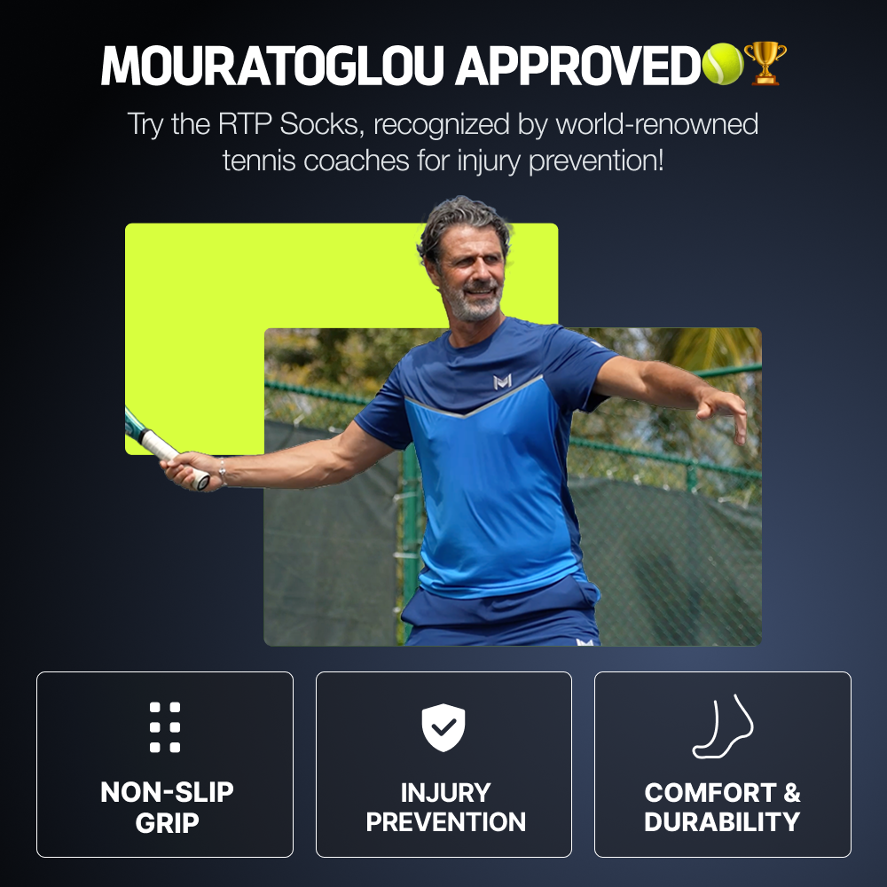 Youth/XS Anti-Slip Tennis Socks - 1 Pair