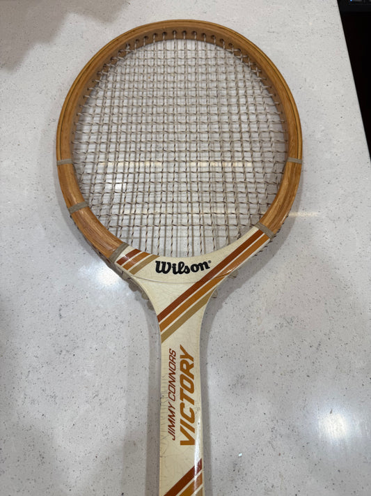 Wilson Jimmy Connors Victory Wood Tennis Racket – Vintage 1970s Collectible