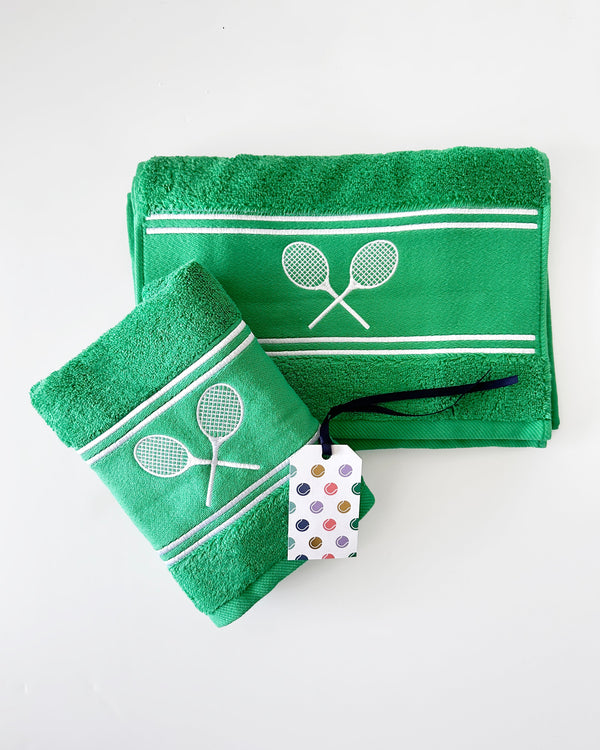 Matchtime Tennis Towel—Kelly Green