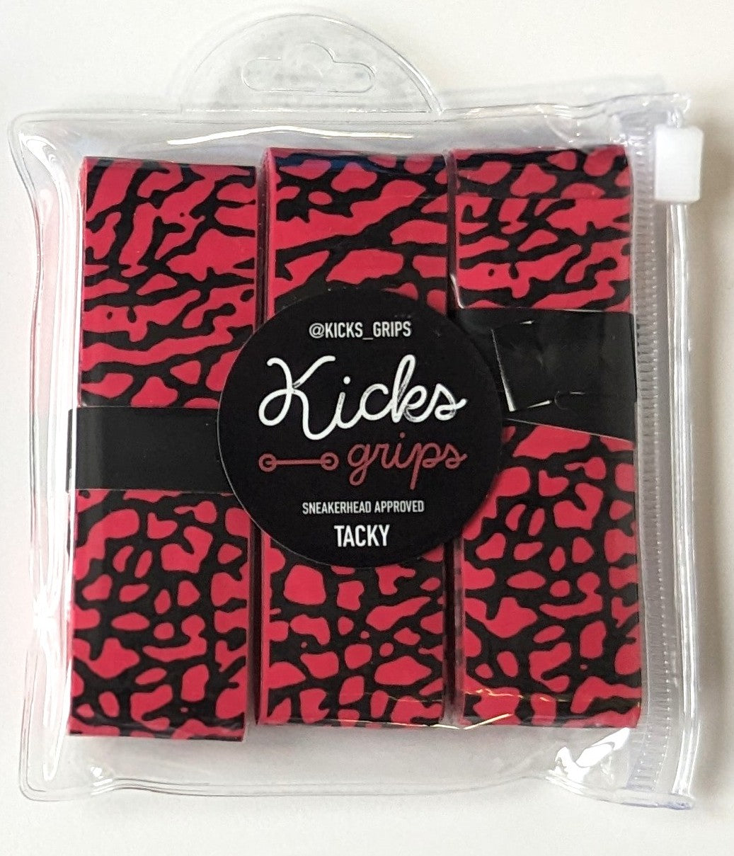 Pickleball/Tennis Overgrip Grip Tape from Kicks Grips - Elephant Print (3-Pack)