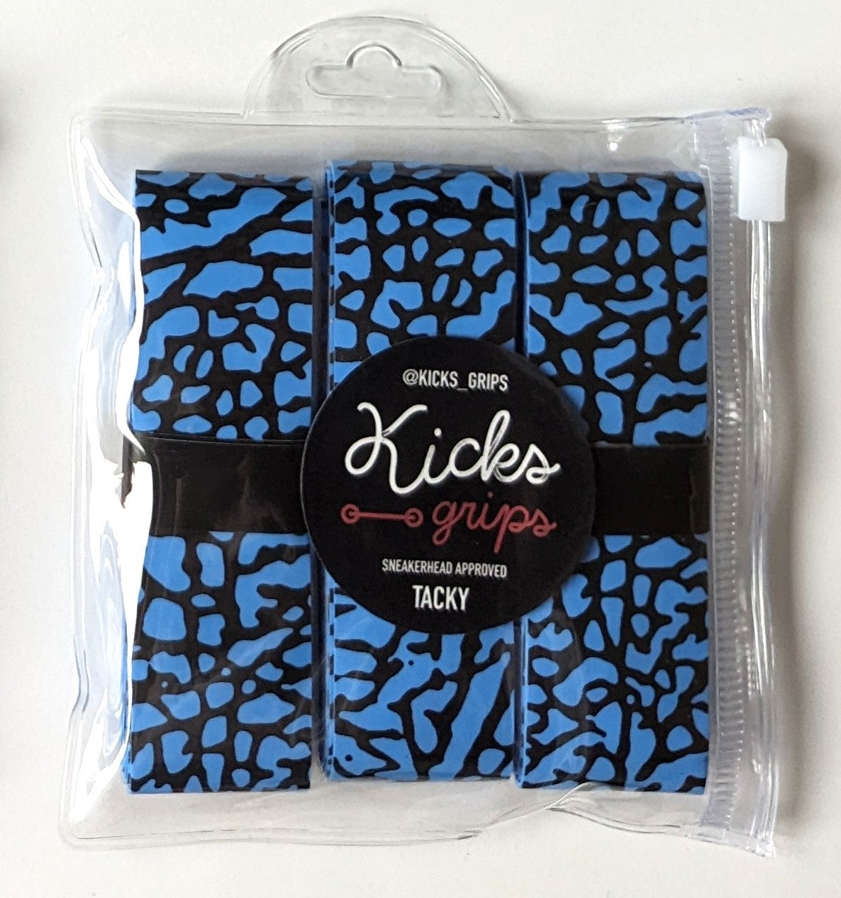 Pickleball/Tennis Overgrip Grip Tape from Kicks Grips - Elephant Print (3-Pack)