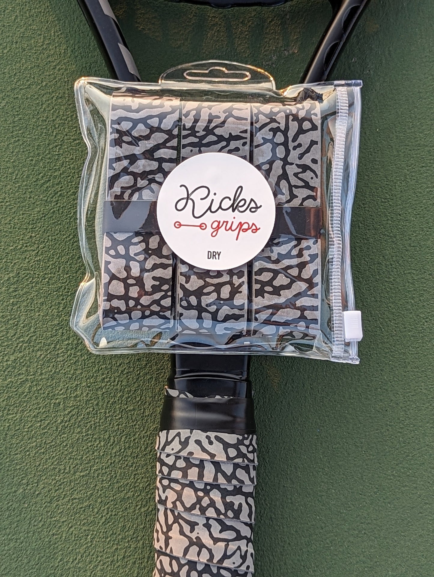 Pickleball/Tennis Overgrip Grip Tape from Kicks Grips - Elephant Print (3-Pack)