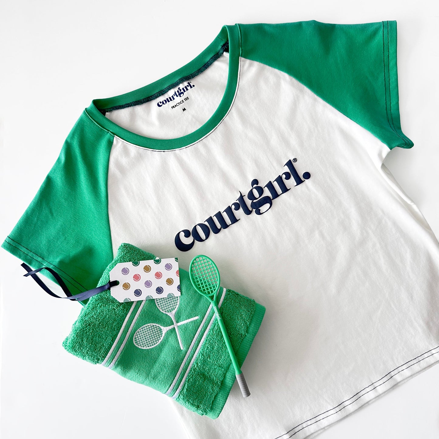 Matchtime Tennis Towel—Kelly Green