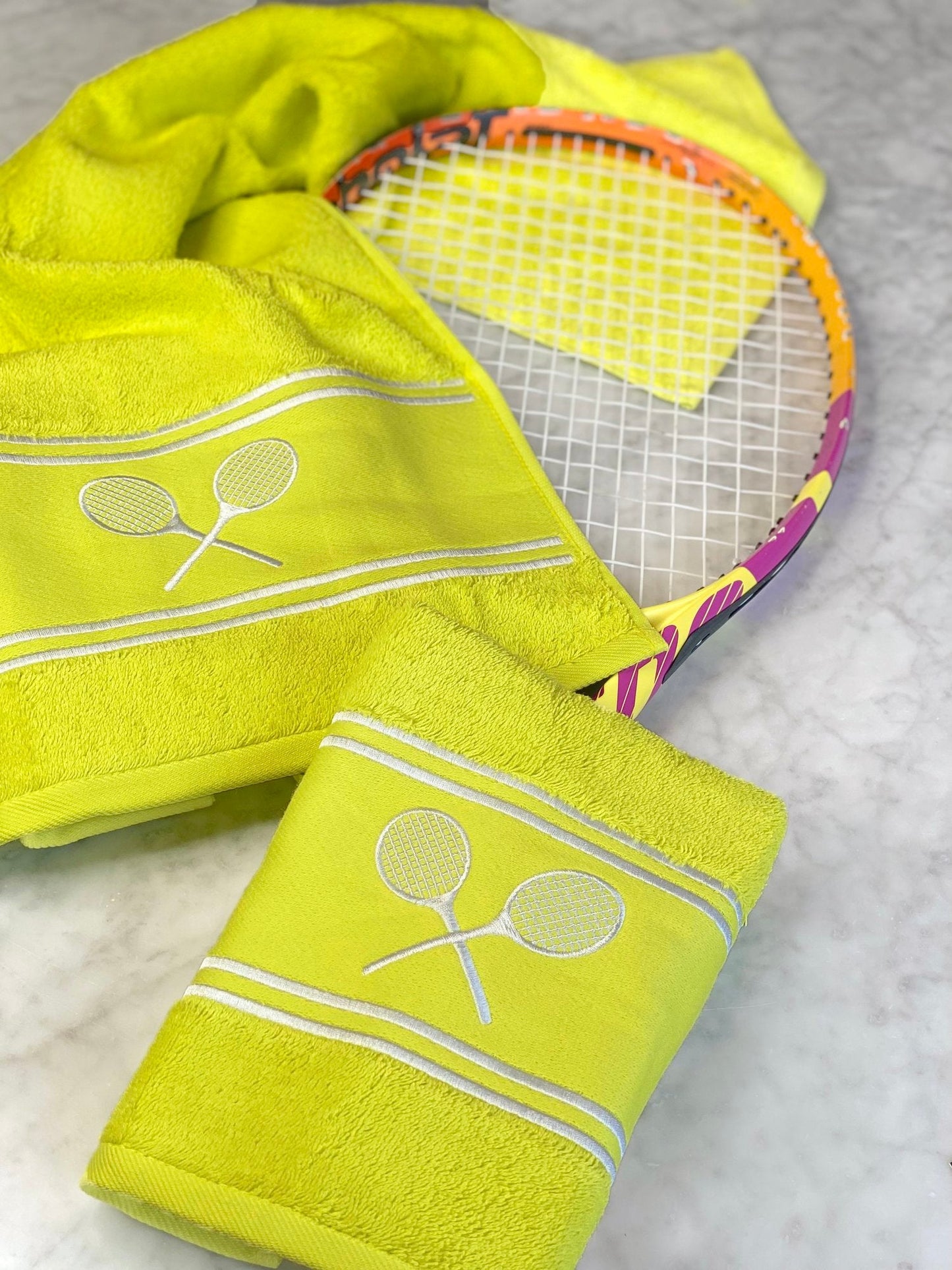 Matchtime Tennis Towel—Yellow