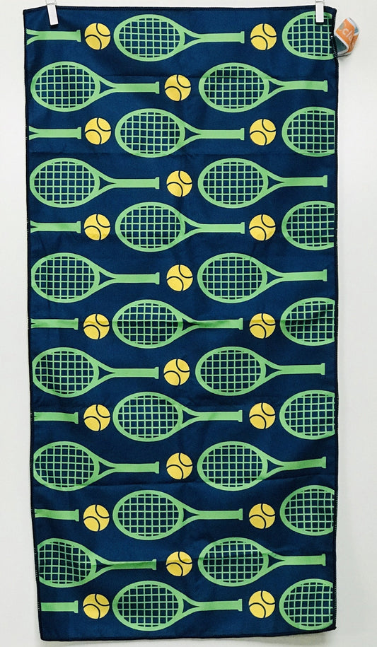 Tennis Racquets on Blue Tennis Towel